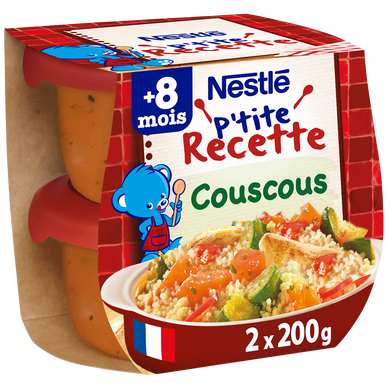 NESTLE P'TIT SOUPER - Couscous, dès 8 mois - 2x200g