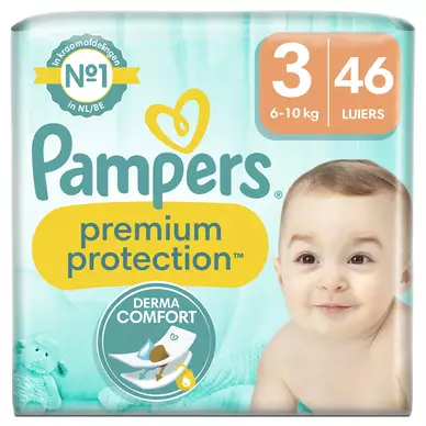 Couches premium protection géant taille 3 PAMPERS x46