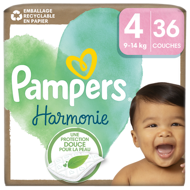 Couches Géant PAMPERS Harmonie T4 x36