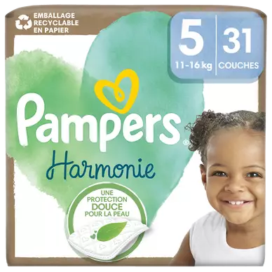 Couches Géant PAMPERS Harmonie T5 x31