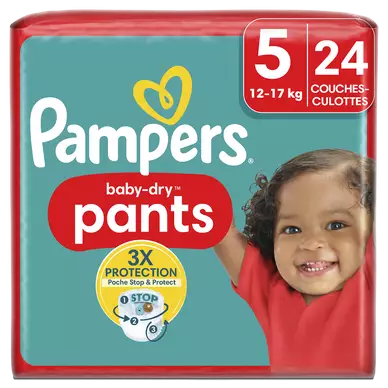 Pampers Baby Dry Pants Couches Culottes CP T5 24CT