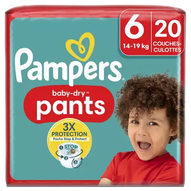 Pampers Baby Dry Pants Couches Culottes CP T6 20CT