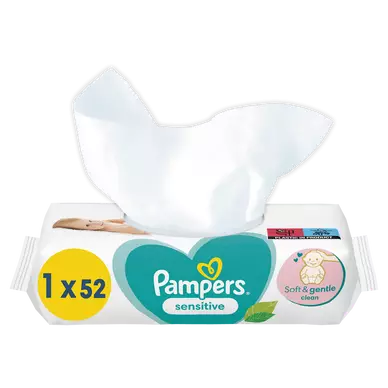 Lingettes sensitive PAMPERS x52