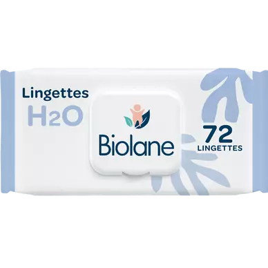 Lingettes épaisses H2O BIOLANE éco-recharge x72