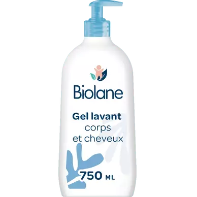 Gel lavant corps et cheveux BIOLANE flacon 750ml