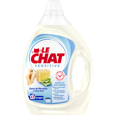 Lessive liquide Sensitive Marseille LE CHAT - 1,89L
