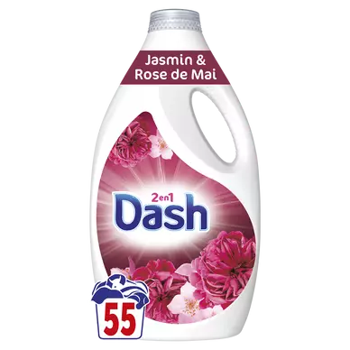 Lessive liquide jasmin et rose de mai DASH - x55 lavages