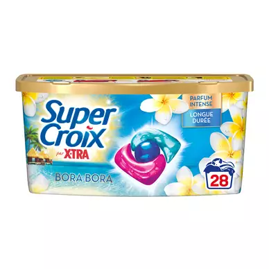 SUPER CROIX - Lessive en Capsules - Fleur de monoï - 28 lavages - 336g