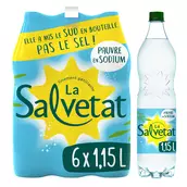 Eau gazeuse minérale naturelle pauvre en sodium SALVETAT - 6x1,15l