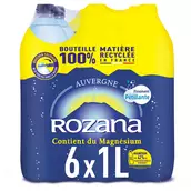 Eau minérale naturelle gazeuse ROZANA, 6x1l