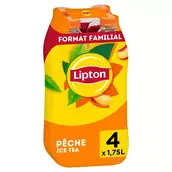 Thé glacé LIPTON ice tea pêche 4x1.75l format familial