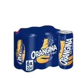Soda à l'orange ORANGINA - le pack de 6 canettes de 33cl