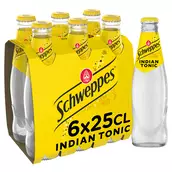 Soda Indian Tonic SCHWEPPES - le pack de 6 bouteilles de 25cl