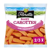 Baby carottes, FLORETTE, sachet 250g