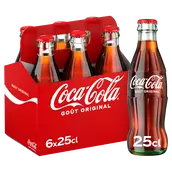 Soda COCA-COLA Original - Pack Bouteilles Verre 6x25cl