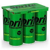 Soda SPRITE sans sucres Citron - Citron Vert - Pack canettes 6x33cl