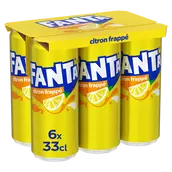 Soda FANTA Citron frappé - Pack Canettes 6x33cl