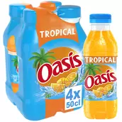 Boisson aux fruits Tropical OASIS - le pack de 4 bouteilles de 50cl