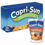 Boisson aux fruits CAPRI SUN Tropical - Pack Poches 10x20cl