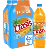Boisson aux fruits Tropical OASIS - le pack de 4 bouteilles de 2L