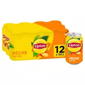 Boisson LIPTON ICE TEA Goût pêche - Pack Canettes 12x15cl