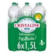 Eau de Source gazeuse CRISTALINE bouteille 6x1,5L