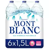 Eau minérale naturelle MONT BLANC, 6x1,5l