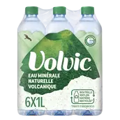 Eau minérale naturelle plate VOLVIC - 6x1l