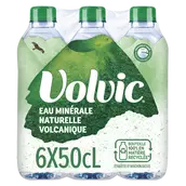 Eau minérale naturelle plate VOLVIC - 6x50cl