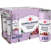 Boisson Gazeuse aromatisée Grenade Cassis SAN PELLEGRINO MOMENTI - 6x33cl
