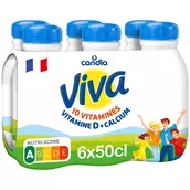  Lait vitaminé 1%MG UHT CANDIA VIVA - 6x50cl