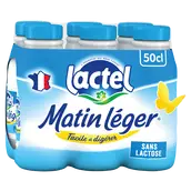 Lait sans lactose 1,2% mg MATIN LEGER LACTEL UHT bouteille 6x50CL