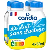 Lait UHT sans lactose 1/2écrémé CANDIA 4x50cl