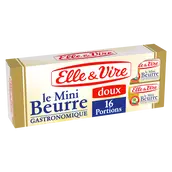Beurre doux mini ELLE&VIRE - 16 portions 200g