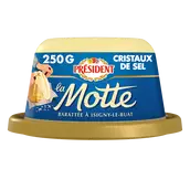 Beurre aux grains de sel de mer La Motte PRESIDENT, 80%mg, 250g