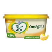 Margarine à tartiner & à cuire sans huile de palme 50% MG FRUIT D'OR -Barquette 450g