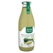 Soupe petits pois brocolis courgettes, BIO, Bouteille verre, 985ml