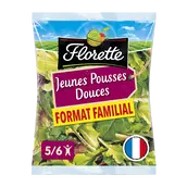 Jeunes pousses douces (laitue blonde,verte,red chard,rouge,roquette),FLORETTE, sachet 175g
