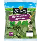 Duo de mâche / jeunes pousses d'épinard, FLORETTE, sachet 100g