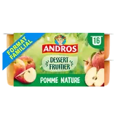 Dessert fruitier Pomme ANDROS - 16 pots de 100g