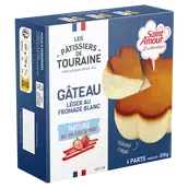 Gâteau léger au fromage blanc et coulis de fruits rouges ST AMOUR, 3%mg, 350g