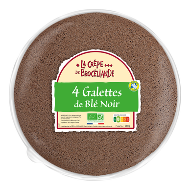 Galette blé noir bio sachet LA CREPE DE BROCELIANDE X4 260G