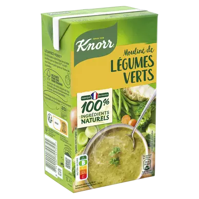Soupe moulinée de légumes verts riche en légumes KNORR, 1l