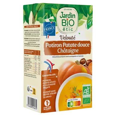 Velouté potiron patate douce chataîgne bio JARDIN BIO brique 1L