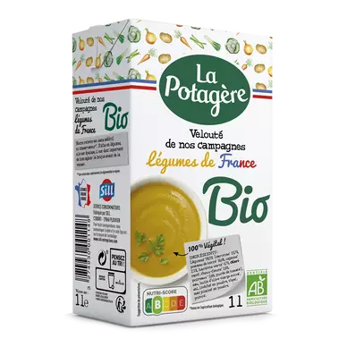 Velouté de légumes de nos campagnes bio LA POTAGÈRE, brique de 1 litre