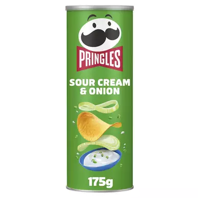 Chips tuiles Crème et Oignon PRINGLES - Boîte de 175g