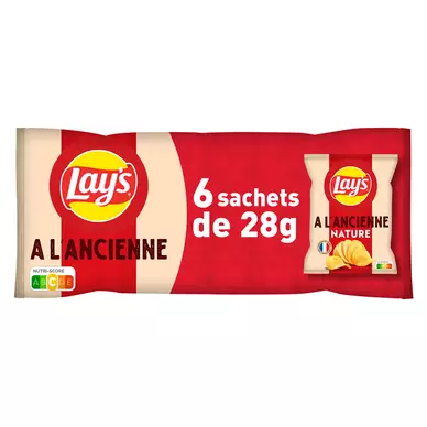 Chips nature à l'ancienne LAY'S paquet 6x28g