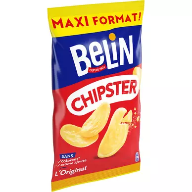 Biscuits apéritifs soufflés et salés Chipster BELIN - Format familial150g