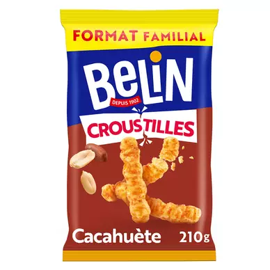 Biscuits apéritifs Croustilles cacahuètes format party BELIN - Sachetde 210g
