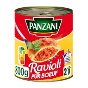 Ravioli pur boeuf PANZANI, boîte 4/4 de 800g